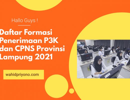Daftar Formasi Penerimaan P3K dan CPNS Provinsi Lampung 2021