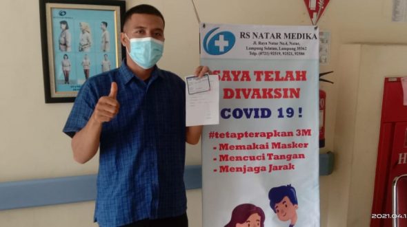 Pengalaman Saya Vaksinasi Covid-19 Tahap 1 di Rumah Sakit Natar Medica