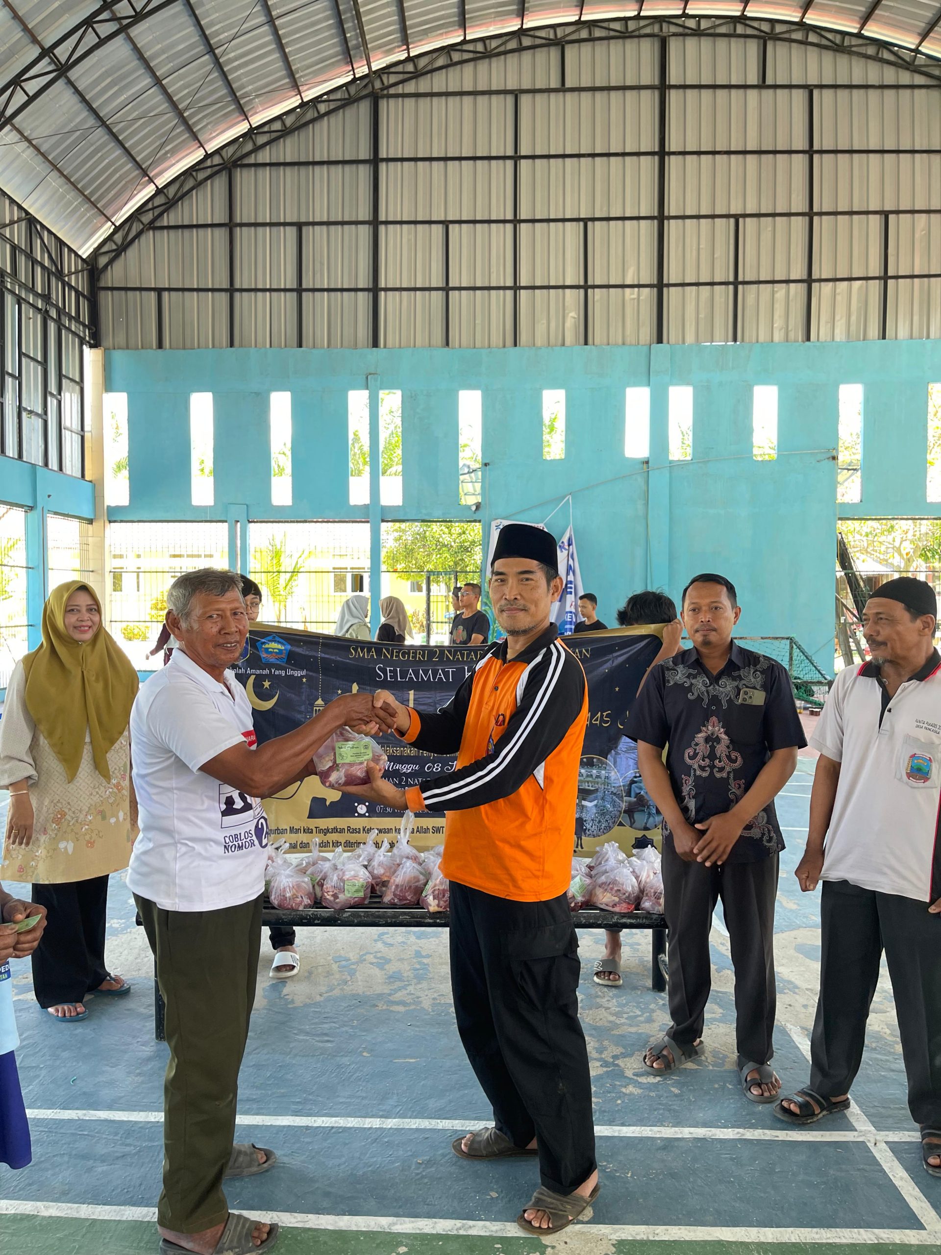Pembagian Hewan Kurban Idul Adha di SMAN 2 Natar