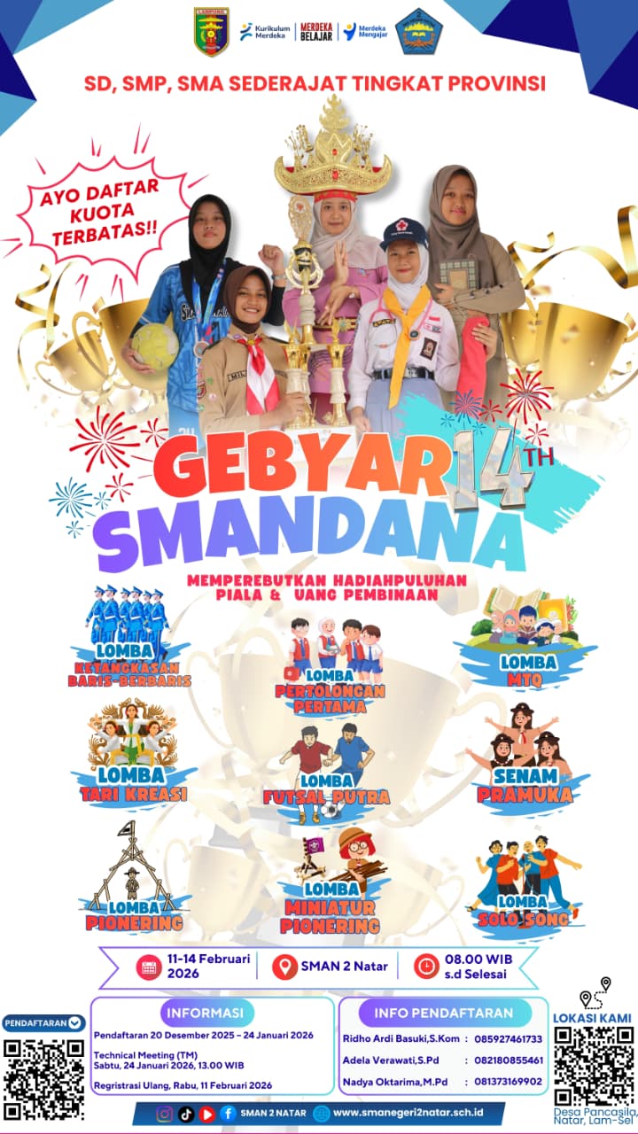 Lomba GEBYAR HUT SMAN 2 NATAR Tahun 2026